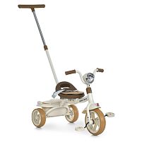 Велосипед дитячий триколісний Turbotrike MT 1037-1 Beige (колеса: EVA, переднє: Ø8", задні: Ø6", фара, музика, батьківська ручка, багажник з кришкою)