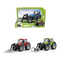 Трактор 550-3 J 2 кольори, інерція, рухомі елементи, в коробці
