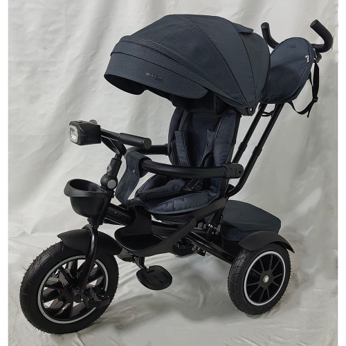 Велосипед дитячий триколісний El Camino ME 1193 Dark Gray «MODENA» (колеса: передні Ø10.2"/задні Ø9"/гума, рама: сталь, батьк. ручка, до 30 кг)