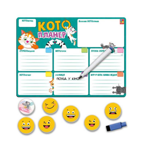 Магнітна дошка "Кото-планер" VT3601-25 "Vladi Toys"