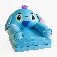 Крісло розкладне м’яке "Синій прибулець" дитяче К38570 50х38х43 см, у розкладеному вигляді - 120 см