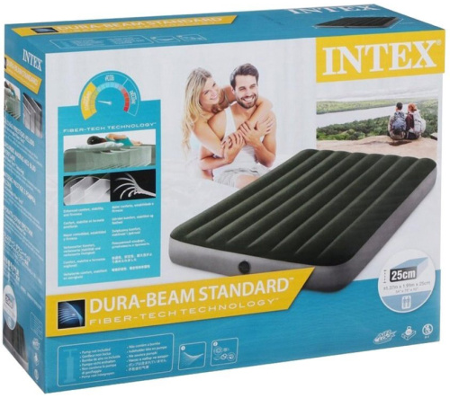 Надувний матрац Intex 64108 «Dura-Beam» (25*137*191 см, півторамісний, до 272 кг) фото 4