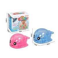 Іграшка для ванни 228 2 види, “Кит”, підсвічування, на батарейках, в коробці