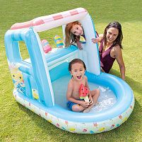 Дитячий надувний басейн - ігровий центр «Кіоск з морозивом» Intex 48672 (99*102*127 см.)