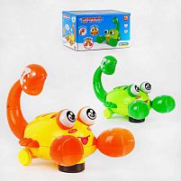 Музичний Скорпіон 65683 “TK Group”, ОЗВУЧУВАННЯ УКРАЇНСЬКОЮ МОВОЮ, колесо вільного ходу, дитяча пісня, світло, рухає клешнями, хвостиком та очима