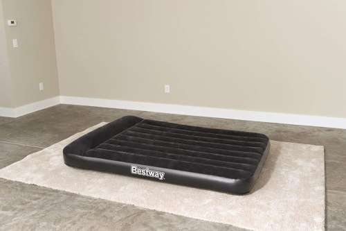 Надувний матрац BestWay 67462 «Flocked Air Bed» (25*137*191 см, 30 см з підголівником, півторамісний, вбудований електронасос 220V, до 273 кг) фото 11