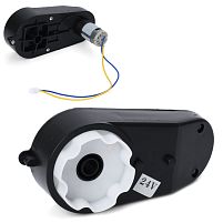 Рульовий редуктор для дитячого електромобіля в зборі з мотором Bambi Racer M 6291-ST-GEAR (24V, RPM6000, вісь: Ø12 мм, ↔17 см)