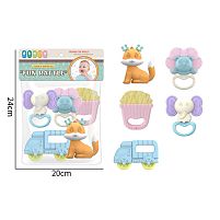 Набір брязкалець JHD 234 5 штук, прорізувач, в пакеті