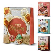 Пакет подарунковий паперовий L "Happy birthday" 30*41.5*12см Stenson R96986-L