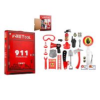 Набір пожежника BB 9020 B палиця зі знаком “Стоп” має підсвічування, вогнегасник, захисні окуляри, респіратор, компас, гучномовець, рація, свис