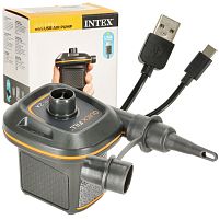 Насос електричний Intex 66635 «Quick-Fill» (живлення: USB 5V/10W, 150 л/хв., 3 насадки, надування/здування)