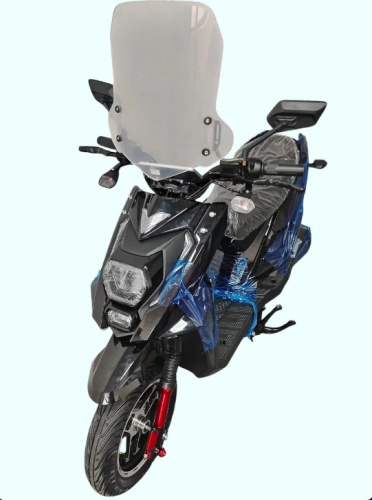 Електроскутер Tecros T600 (колеса: Ø12", акб: 72V/100Ah/Li-ion/з'ємна, мотор: 2500W, пробіг на одному заряді до 220 км, до 80 км/г, чорний) фото 3