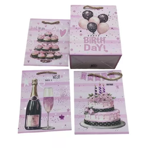 Пакет подарунковий паперовий L "Happy birthday" 30*41.5*12см Stenson R98469-L