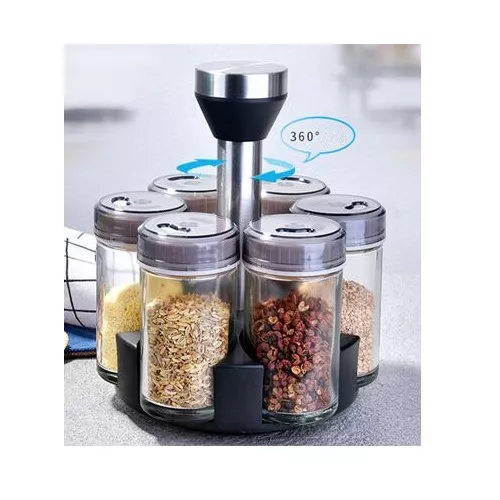 Спецівниця на підставці, що крутиться 6шт/наб 100мл Stenson R30575