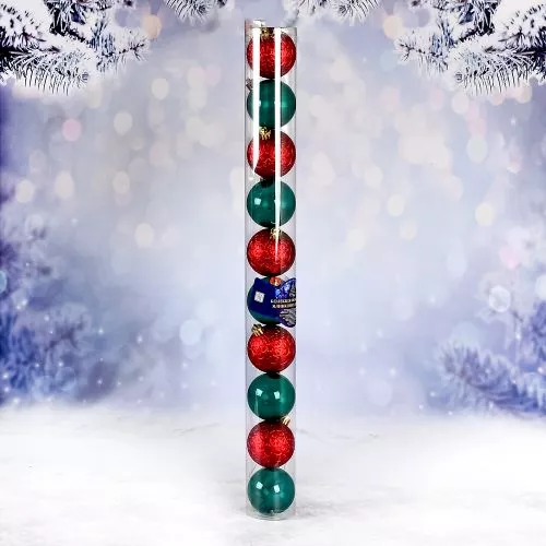 Ялинкові кульки 6см 10шт/наб Stenson 9639