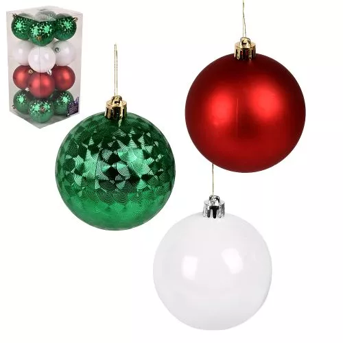 Ялинкові кульки 8см 16шт/уп Stenson 9791