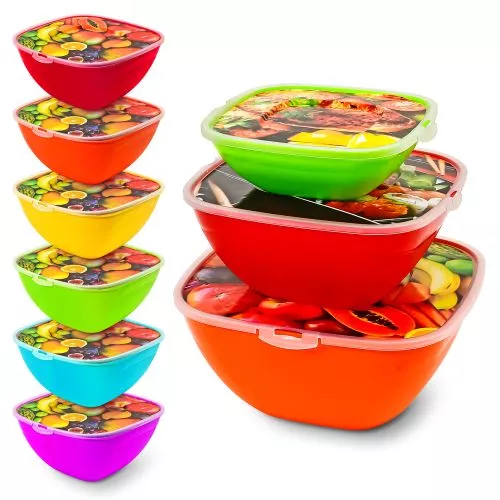 Миска-салатниця "Асорті" 3шт/наб 500мл/1.5л/2.5л Stenson PB-331