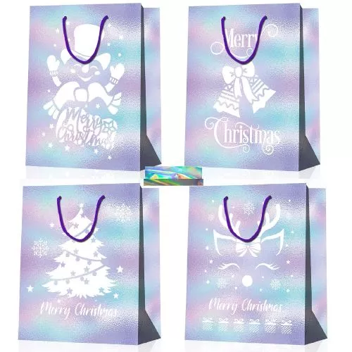Пакет новорічний паперовий L "Merry Christmas" 31*42*12см Stenson R33091-L фото 2