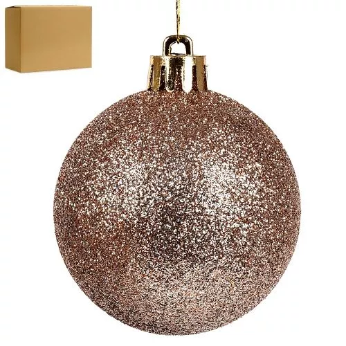 Ялинкові кульки 6см "Блискітки" 100шт/уп Stenson 9191CRM-6G