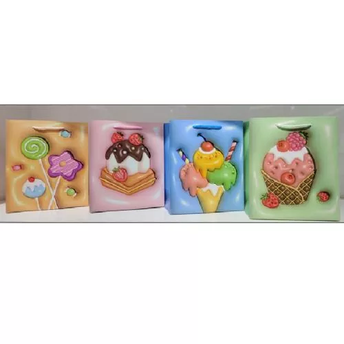 Картинка  Пакет подарунковий паперовий S "Sweets 3D" 18*23*10см Stenson R33097-S от магазина cd-market