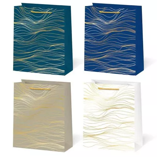 Пакет подарунковий паперовий L "Wave" 31*41*12см Stenson R96970-L фото 2