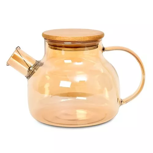 Заварник-графін з пружиною-ситом та бамбуковою кришкою 800мл Stenson R92912