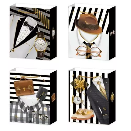 Пакет подарунковий паперовий L "Men's style" 30*41*11см Stenson R32896-L