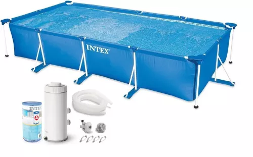 Каркасний басейн Intex 28274 (84*220*450 см., об'єм: 7127 л., картриджний фільтр-насос 2006 л/год, cерія: Small Frame) фото 2