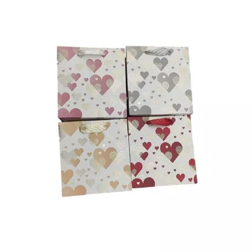 Пакет подарунковий паперовий XS "Heart" 14*15*7см Stenson R98562-XS