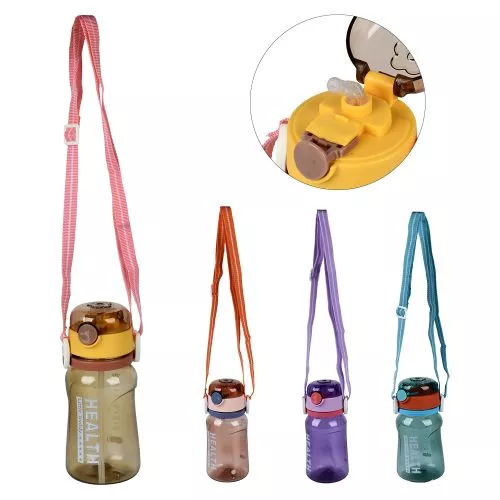 Пляшка-поїлка дитяча з трубочкою/ремінцем "Health" 350мл Stenson R99479