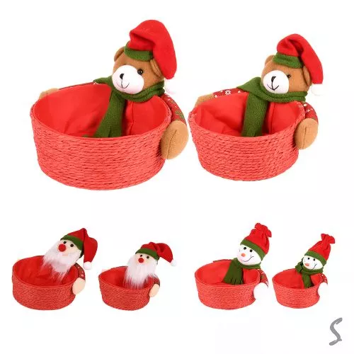 Кошик новорічний 2шт/наб 14/17см Stenson R34192