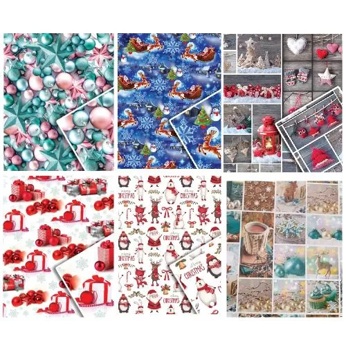 Папір пакувальний "Новорічний чудо" 70*100см 20л/уп Stenson mix NY