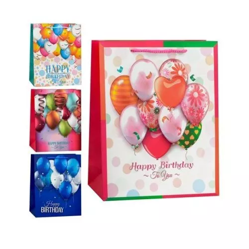 Пакет подарунковий паперовий L "Happy Birthday" 31*42*12см Stenson R95498-L