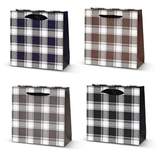 Пакет подарунковий паперовий S "Checkered" 18*23*10см Stenson R94995-S