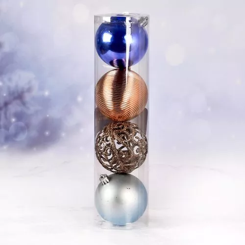 Ялинкові кульки 8см 4шт/наб Stenson 9760