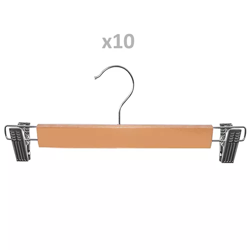Вішалка для штанів з прищіпками "Wood" 10шт/уп 33см Stenson(R85406)