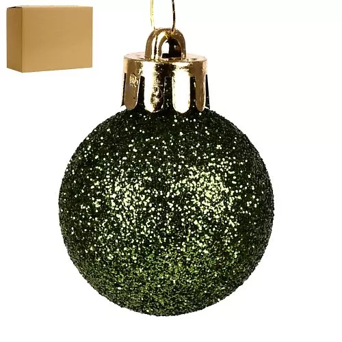 Ялинкові кульки 3см "Блискітки" 200шт/уп Stenson 9192GR-3