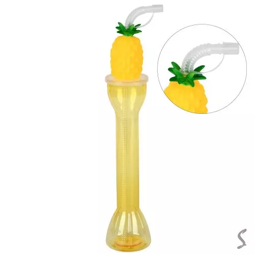 Склянка з кришкою та трубочкою "Pineapple" 450мл Stenson R38204