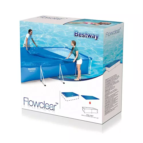 Тент (накриття) Bestway 58107 (251*440 см, для прямокутних каркасних басейнів ▭ 211*400 см) фото 4