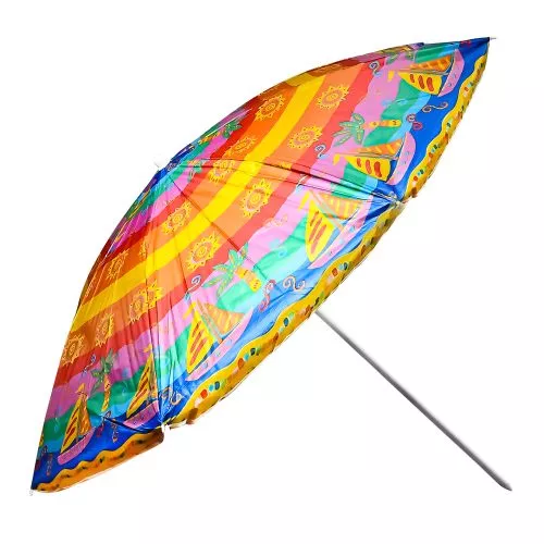 Парасолька (зонт) пляжна Stenson MH-0035-MIX «Designs» (Ø1,56 м, ↑117*180 см, 8 спиць, 4 кольори, з нахилом, чохол в комплекті) фото 5