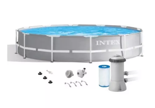 Каркасний басейн Intex 26712 (76*366 см., об'єм: 6503 л., картриджний фільтр-насос 2006 л/год, серія: Prism Frame) фото 2