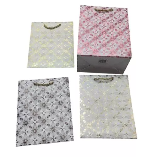 Пакет подарунковий паперовий M "Floral pattern" 26*32*10см Stenson R98448-M