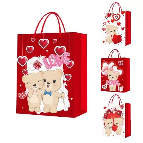 Пакет подарунковий паперовий S "Teddy Love 3D" 18*23*10см Stenson R96913-S