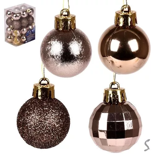 Ялинкові кульки 3см 24шт/уп Stenson 9773