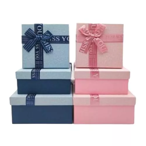Коробка подарункова "Miss you" 3шт/наб 19*19*10/17*17*8/15*15*7см Stenson R33314P