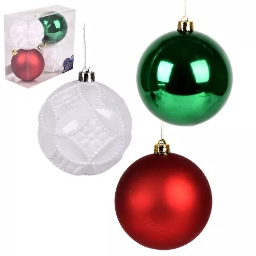 Ялинкові кульки 10см 4шт/уп Stenson 9769