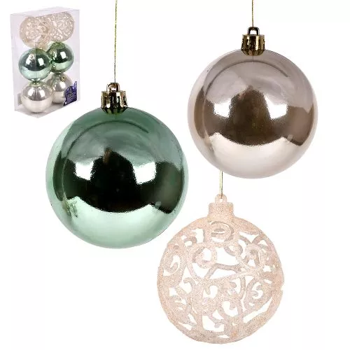 Ялинкові кульки 8см 6шт/уп Stenson 9793