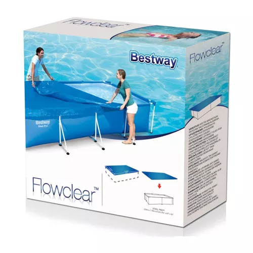 Тент (накриття) Bestway 58105 (167*267 см, для прямокутних каркасних басейнів ▭ 170*259 см) фото 3