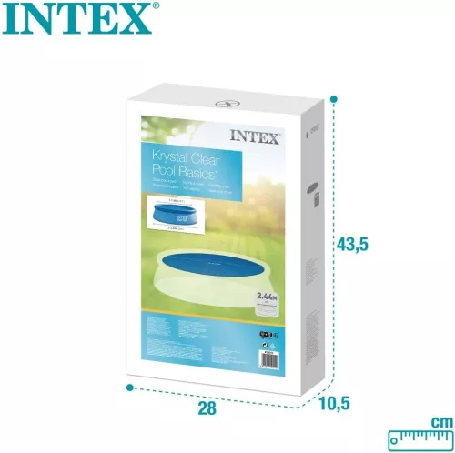 Накриття теплозберігаюче (солярна плівка) Intex 28010 (Ø206 см., підходить до круглих каркасних та надувних басейнів: Ø244 см.) фото 6