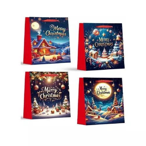 Картинка  Пакет новорічний паперовий S "Christmas evening 3D" 18*23*10см Stenson R33220-S от магазина cd-market